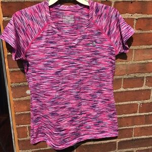 Pink under armor workout shirt